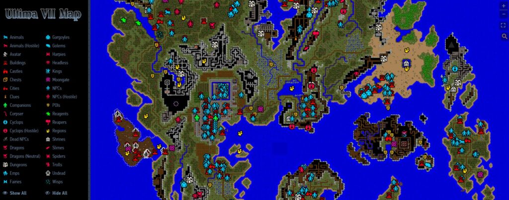 Карта мира ultima online